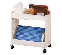 Dsacxixai Meuble de Rangement, Flexible Augmentez de L’espace Roulant Multifonctionnel Caissons de Rangement avec des Roues pour le Bureau de Salon (2 Layer 30.5x23x23cm)