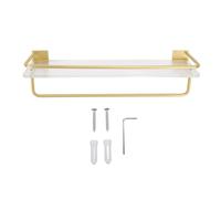 Dsacxixai Porte Serviette, Luminium et Acrylique Multi Utilisation Acier au Carbone Porte Serviette Mural pour Réfrigérateur Cuisine (Gold)