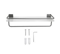 Dsacxixai Porte Serviette, Luminium et Acrylique Multi Utilisation Acier au Carbone Porte Serviette Mural pour Réfrigérateur Cuisine (Grey)