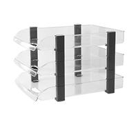 Dsacxixai Range Document Bureau, Acrylique Transparent Classifiés Trieur Document pour Bureau Maison école (Transparent 3 Layers 280x372x247mm)