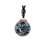 Dsadrwq 1 pz nove coda volpe ciondolo collana volpe per le donne ciondolo animale piccolo animale ciondolo volpe gioielli per donna