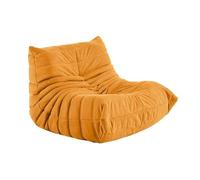 DSAFHIU Divano Caterpillar Lazy Sofa, poltrona da pavimento oversize, morbida e delicata sulla pelle, con trama plissettata, for soggiorno, camera da letto, salone, ufficio.(Turmeric,83 * 93 * 65cm)