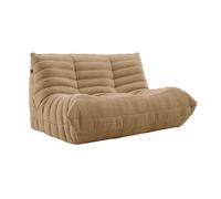 DSAFHIU Divano Caterpillar Lazy Sofa, poltrona da pavimento oversize, morbida e delicata sulla pelle, con trama plissettata, for soggiorno, camera da letto, salone, ufficio.(Khaki,140 * 100 * 75cm)