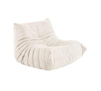 DSAFHIU Divano Caterpillar Lazy Sofa, poltrona da pavimento oversize, morbida e delicata sulla pelle, con trama plissettata, for soggiorno, camera da letto, salone, ufficio.(Beige,83 * 93 * 65cm)