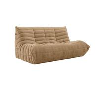 DSAFHIU Divano Caterpillar Lazy Sofa, poltrona da pavimento oversize, morbida e delicata sulla pelle, con trama plissettata, for soggiorno, camera da letto, salone, ufficio.(Khaki,180 * 100 * 75cm)
