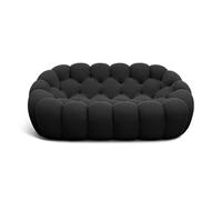 DSAFHIU Divano imbottito confortevole, divani curvi, divano moderno a nido d'ape 3D, design senza cornice in spugna ad alta densità adatto al soggiorno(Black)