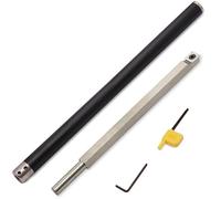 DSAINT Set di utensili for tornitura del legno con scalpello for tornio con punta in metallo duro Set di strumenti più ruvidi Barra con taglierina for inserto in metallo duro quadrato da 14 mm for hob