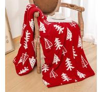 DSAoTeng Coperta in flanella, decorazione per festival, accogliente coperta lavorata a maglia, morbida e calda, con motivo festivo, per divano, letto, soggiorno, tutte le stagioni (#2)