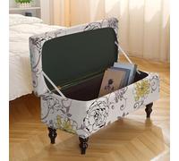 DSAoTeng Copertura per panca pieghevole per ottomana, elasticizzata, con stampa, rettangolare, con fondo elastico, antipolvere, antiscivolo, protezione per mobili, per soggiorno, camera da letto