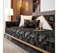 DSAoTeng Copridivano aggiornato, in velluto con stampa dorata, antiscivolo, lavabile, protezione per mobili per animali domestici, soggiorno e tutte le stagioni (#8, 90 x 70 cm)