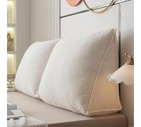 DSAoTeng Cuscino da lettura triangolare per letto, in morbido velluto a coste, cuscino ergonomico a cuneo, con fodera rimovibile, lavabile, per divano, sedia da ufficio, tatami, finestra (#2, 70 x 45