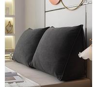 DSAoTeng Cuscino da lettura triangolare per letto, in morbido velluto a coste, cuscino ergonomico a cuneo, con fodera rimovibile, lavabile, per divano, sedia da ufficio, tatami, finestra (#3, 60 x 45