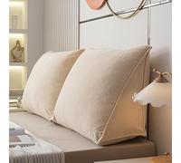 DSAoTeng Cuscino da lettura triangolare per letto, in morbido velluto a coste, cuscino ergonomico a cuneo, con fodera rimovibile, lavabile, per divano, sedia da ufficio, tatami, finestra (#1, 60 x 45