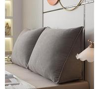 DSAoTeng Cuscino da lettura triangolare per letto, in morbido velluto a coste, cuscino ergonomico a cuneo, con fodera rimovibile, lavabile, per divano, sedia da ufficio, tatami, finestra (#4, 60 x 45