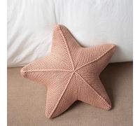 DSAoTeng Cuscino decorativo a forma di stella marina, morbido in stile francese, a tema spiaggia, per soggiorno, camera da letto, divano, patio, oceano, organismo per la casa (rosa, 45 x 53 cm)