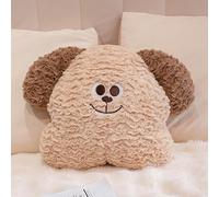DSAoTeng Cuscino imbottito a forma di cucciolo di orso, morbido cuscino decorativo per ufficio, pisolino, divano, letto, soggiorno, grazioso ricamo con animali, cuscino decorativo lombare (cucciolo