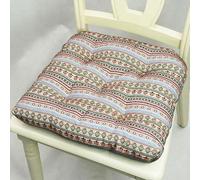 DSAoTeng Cuscino per sedia in jacquard retrò, stile bohémien, morbido imbottito, a forma di U, rotondo, con laccetti, antiscivolo, per sala da pranzo, cucina, ufficio, uso interno (#9,42 x 42 cm)