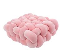 DSAoTeng Cuscino quadrato con nodo, morbido cuscino decorativo in peluche intrecciato, stile nordico, spesso lavorato a maglia, per divano, letto, meditazione, casa, ufficio, finestra a golfo