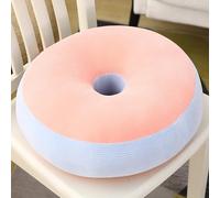 DSAoTeng Cuscino rotondo a ciambella, stile carino, in peluche, color caramella, con texture a righe, per pouf, spesso, morbido, multiuso, per sedia, divano, soggiorno, camera da letto, balcone