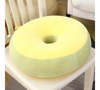 DSAoTeng Cuscino rotondo a ciambella, stile carino, in peluche, color caramella, con texture a righe, per pouf, spesso, morbido, multiuso, per sedia, divano, soggiorno, camera da letto, balcone