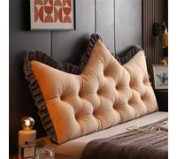DSAoTeng Grande cuscino per testiera da principessa, in peluche a forma di corona, cuscino per schienale, stile nordico, per letto, divano, tatami, cuscino da lettura, con lacci, decorativo, per