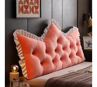 DSAoTeng Grande cuscino per testiera - Principessa corona cuscino in peluche stile nordico in velluto letto divano tatami cuscino morbido supporto da lettura cuscino con legami per camera da letto