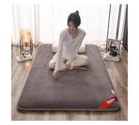 DSAoTeng Materasso futon spesso, in velluto rosa, pieghevole, stile giapponese, morbido e portatile, per dormitorio, casa, camera degli ospiti, yoga, soggiorno (grigio, 120 x 200 cm)