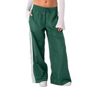 DSAoTeng Pantaloni della tuta da donna a righe con elastico in vita, gamba larga, stile casual, Y2k con tasche laterali a strisce laterali, vestibilità ampia, pantaloni da jogging a blocchi di colore,