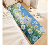 DSAoTeng Tappeto runner a pelo lungo, morbido, colorato, con retro antiscivolo, facile da pulire, in pile di agnello, stile kawaii, per camera da letto, dormitorio (#2, 60 x 180 cm)