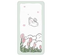 DSAoTeng Tappeto runner con coniglietti dei cartoni animati, in morbido pile di agnello, antiscivolo, non perde pelo, facile da pulire, spesso, decorazione per camera da letto, dormitorio, comodino e
