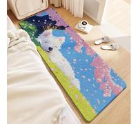 DSAoTeng Tappeto runner con simpatico cartone animato, morbido, colorato, con retro antiscivolo, facile da pulire, in pile di agnello, stile kawaii, per camera da letto, dormitorio (#3, 40 x 120 cm)