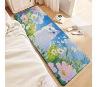 DSAoTeng Tappeto runner con simpatico cartone animato, morbido, colorato, con retro antiscivolo, facile da pulire, in pile di agnello, stile kawaii, per camera da letto, dormitorio (#1, 40 x 120 cm)