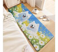 DSAoTeng Tappeto runner con simpatico cartone animato, morbido e colorato, con retro antiscivolo, facile da pulire, in pile di agnello, stile kawaii, per camera da letto, dormitorio (4, 60 x 180 cm)