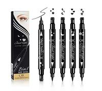 Dsaren Eyeliner Penna Waterproof Eyeliner Stamp Pen Liquido Stampino per La Luna Stella Fine Del Occhio (4 IN 1)