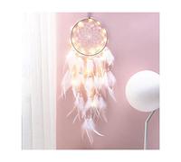 Dsaren Sensore di sogni in piume, acchiappasogni luminosi fatti a mano mobili acchiappasogni retrò romantico arredamento per ragazza mobile decorazione casa camera da letto auto compleanno regalo