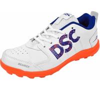 HUNDRED Scarpe da badminton professionali antitraccia Raze per uomo | Materiale: ecopelle | Adatto per tennis indoor, squash, ping pong, basket e padel (Bianco/Navy, Taglia: EU 41, UK 7, US 8)