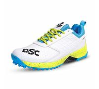 DSC Jaffa, Cricket Shoe Uomo, White/Lime/Yellow, 45 EU