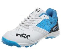 DSC Zooter Cricket Shoes | White/Black | for Boys And Men | Polyvinyl Chloride | 7 UK, 8 US, 41 EU