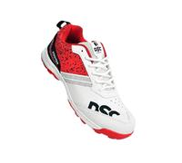 DSC Zooter Cricket Shoes | White/Red | For Boys and Men | Polyvinyl Chloride | Lightweight & Highly Durable | Long Lasting Performance