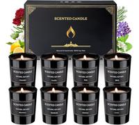 Dsclavacy Candele profumate natalizie, regalo per donne, confezione da 8 candele da 96,4 g, cera di soia naturale, candele per aromaterapia per compleanni, regali di Natale