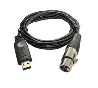 DSD TECH SH-RS09B USB a DMX Cavo di supporto Freestyler QLC MagicQ e Pi illuminazione aperta (1.8M/5.9FT)