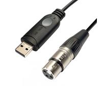 DSD TECH SH-RS09B USB a DMX Cavo di supporto Freestyler QLC MagicQ e Pi illuminazione aperta (3.0M/10FT)