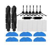 DSDBDNN Compatibile con Polaris PVCR 6001 IQ Home Aqua/Beko VRR80214VB VRR94314VB Robot Aspirapolvere Spazzola Laterale Principale Filtro HEPA Mop
