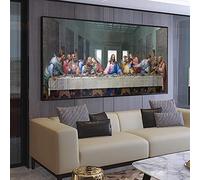 dsdsgog Dipinto famoso di arte moderna Leonardo Da Vinci L'ultima cena Dipinto su tela Poster e stampe Decorazione della parete del soggiorno 50x100 cm Senza cornice