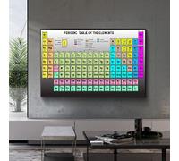 dsdsgog Moderna Chimica Tavola Periodica Pittura Su Tela Stampa Elementi Poster Studente Scienza Tela di Canapa di Arte Della Parete Per La Decorazione In Aula 80x110 cm Senza Cornice