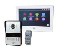 DSE Kit Videocitofono IP 1-2 Famiglie con Pulsantiera a 2 Apriporta, Monitor touchscreen 7" e Alimentatore. Collegamento 2 fili Plug&Play. Controllo con App Tuya. DMC-P1M7/P2M7 (Kit unifamigliare)