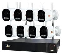 DSE Kit Videosorveglianza WiFi con NVR e 1-8 Telecamere Senza Fili 5MP, Illuminatore 30 m. Telecamere Deterrenti e Rilevazione AI, Flash, Sirena, VivaVoce | DSERKK-KIT5A-1/8 (Kit 8 telecamere)