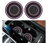 DSEEAK 2 Pezzi Sottobicchieri Auto, per Fiat 500/500E/500L/500X/500 Abarth Antiscivolo Tappetini Portabicchieri Auto, Universale Sottobicchieri Portabevande,B