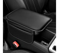 DSEEAK Cuscino Bracciolo Auto, per Alfa Romeo Giulietta Giulia Mito Cuscino Antiscivolo Console Centrale Auto Pelle Copri Bracciolo Auto con Tasca Portaoggetti,C