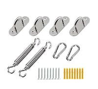 DSeenLeap Kit di Fissaggio per Vele ombreggianti per Installazione di Vele Parasole quadrate e rettangolari per Patio, Hardware Resistente per Esterni, 24 Pezzi, 6 mm (5 mm)